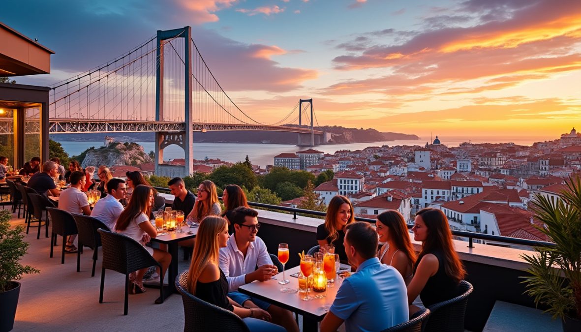 découvrez les meilleurs rooftops et bars avec vue à lisbonne ! profitez d'une ambiance enchanteresse tout en dégustant de délicieux cocktails et en admirant les paysages époustouflants de cette magnifique ville. les coucher de soleil n'ont jamais été aussi spectaculaires !
